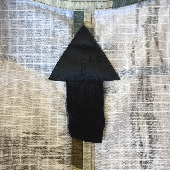 Blvck Scvle Green/orange Button Up Shirt SZ Large - Picture 9 of 10